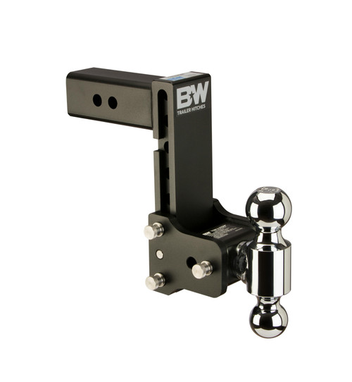 B&W Hitches Tow and Stow Adjustable Drop Hitch | 2.5" Receiver, 7" Drop, 7-1/2" Rise, Dual Ball 2-5/16" x 2" | Universal