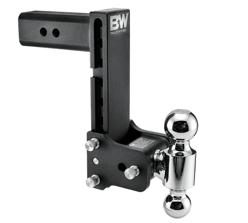 B&W Hitches Tow and Stow Adjustable Drop Hitch | 2.5" Receiver, 8-1/2" Drop, 9" Rise, Dual Ball 2-5/16" x 2" | Universal