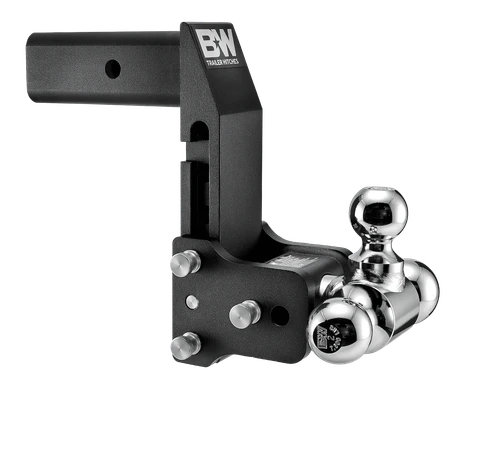 B&W Hitches Tow and Stow Adjustable Drop Hitch | 2.5" Receiver, 7" Drop, 7-1/2" Rise, Tri-Ball 1-7/8" x 2" x 2-5/16" | GM MultiPro & MultiFlex Compatible