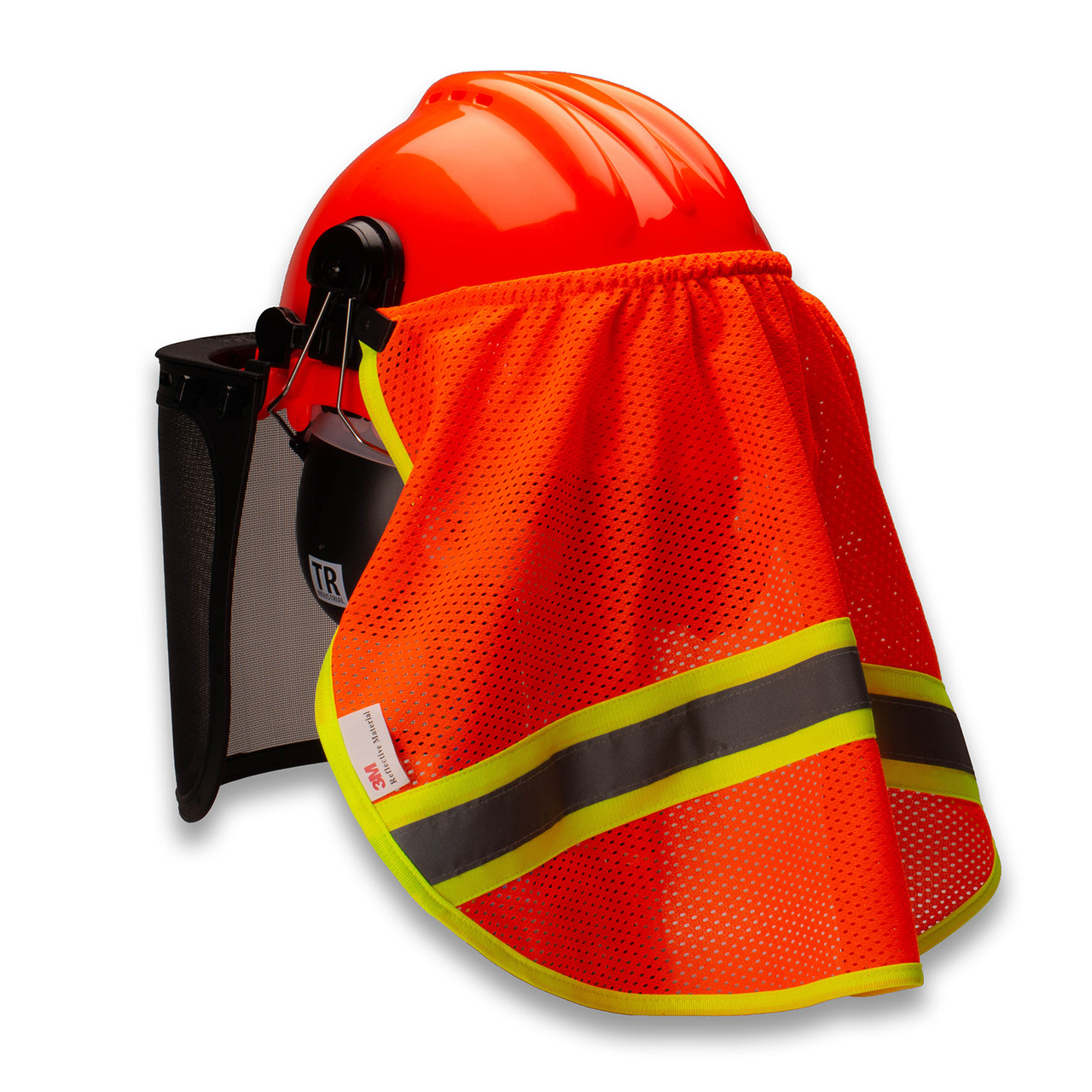Neck Shade for Forestry Safety Helmet, Mesh with 3M Reflector