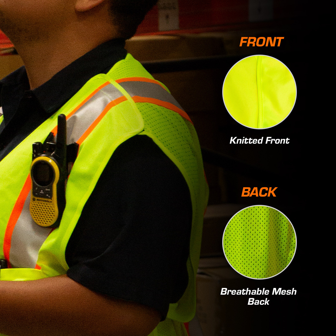 5-Point Breakaway High Visibility Safety Vest, Type R Class 2