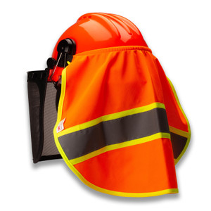Neck Shade for Forestry Safety Helmet, Knitted with 3M Reflector, Breathable 100% Polyester Fabric Neck Shade for Forestry Safety Helmet, Knitted with 3M Reflector, Breathable 100% Polyester Fabric