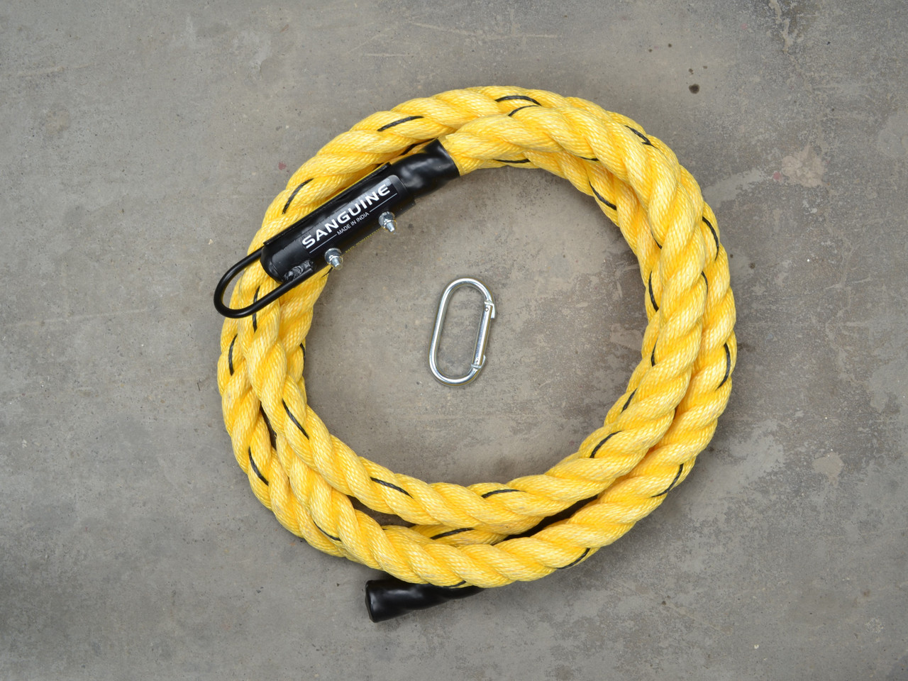 yellow climbing rope