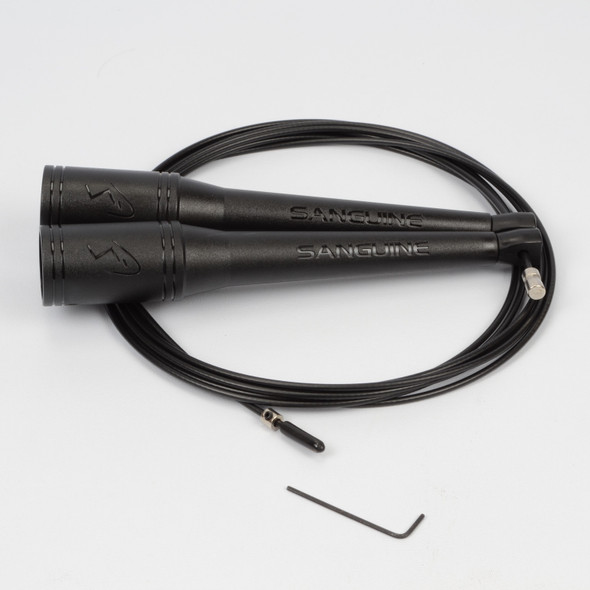 【練習におすすめ】SPEED ROPE ブラック ジャンプロープ Glide70 Cable Speed Rope-SS