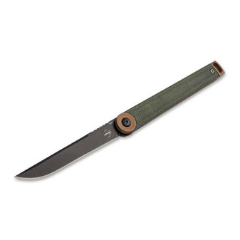 Boker Plus Kaizen Green Canvas Micarta (01BO391) front open