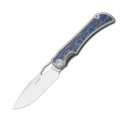 Kizer Allure Titanium Vortex Micarta Blue (Ki4763LDA1)