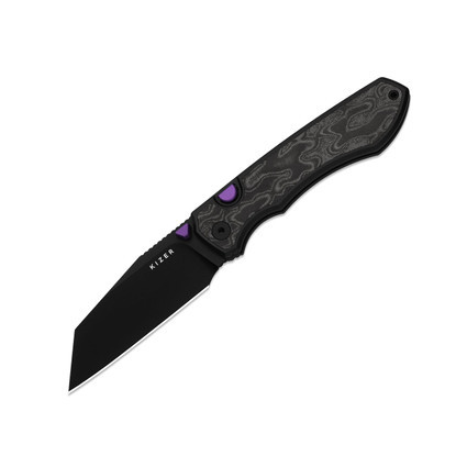 Kizer Wharning Aluminum Micarta Black (Ki3738A2)