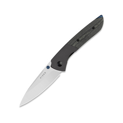 Kizer Spitfire Aluminum/Micarta Grey/Black (V3690A1)