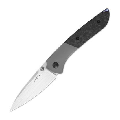 Kizer Spitfire Titanium/Carbon Fiber Silver/Black (Ki3690A1)