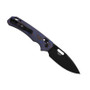 Kizer Outposter Vortex Pattern Micarta Purple (V3802CDA2) open clipside