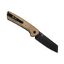 Kizer Madrac Norplex UltreX Micarta Brown (V3693BSA1) open clipside