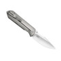 Kizer Harpoon Fold Titanium Norplex UltreX Micarta Grey - open