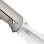 Kizer Harpoon Fold Titanium Norplex UltreX Micarta Grey - blade