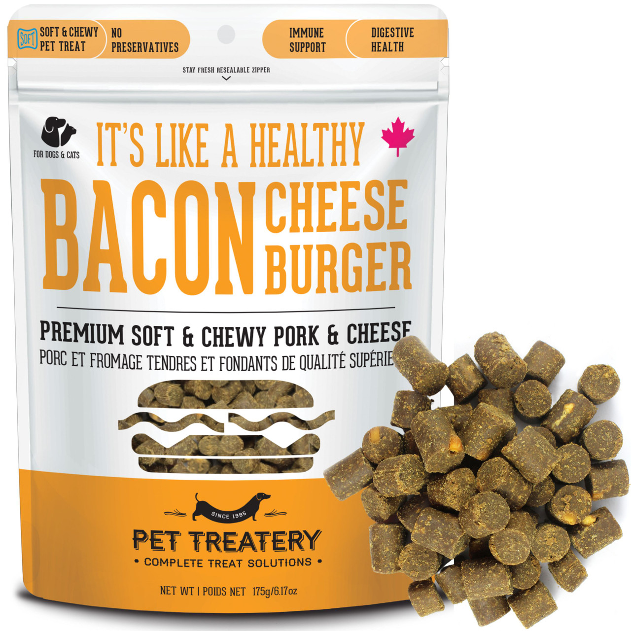 It's Like a Healthy Burget Cheese - Premium Soft & Chewy Pork Liver & Cheese Treat For Dogs & Cats 175g
