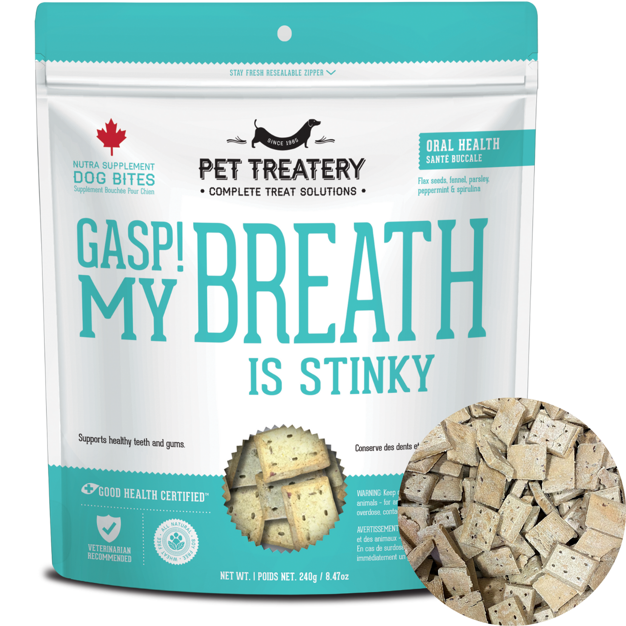 The Granville Island Pet Treatery Dog Treats+ Gasp! My Breath is