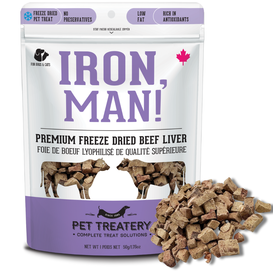 Iron Man Premium Freeze Dried Beef Liver Treat For Dogs Cats 50g