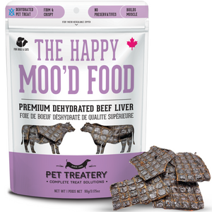 Happy Moo'D Food Dehydrated Protein Beef Liver Treat For Dogs & Cats 90g Happy Moo'D Food Dehydrated Protein Beef Liver Treat For Dogs & Cats 90g