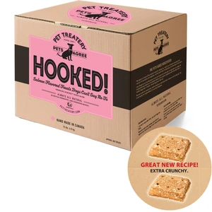 Hooked! – Wild Salmon Wholewheat Biscuits For Medium to Larger Dogs Pets Agree 15lb Box
