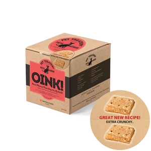 Oink! – Bacon Wholewheat Biscuits For Medium to Larger Dogs Pets Agree 2lb Box