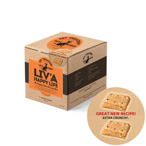 Liv'a Happy Life – Pork Liver Wholewheat Biscuits For Medium to Larger Dogs Pets Agree 2lb Box