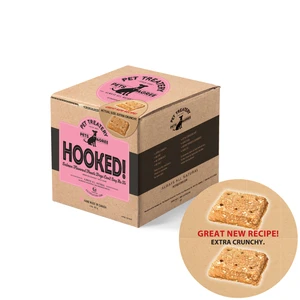 Hooked! – Wild Salmon Wholewheat Biscuits For Medium to Larger Dogs Pets Agree 2lb Box