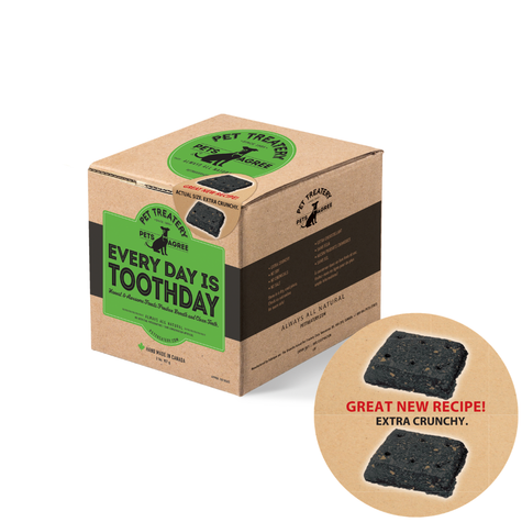 Everyday Is Toothday – Fresh Breath Wholewheat Biscuits For Medium to Larger Dogs Pets Agree 2lb Box