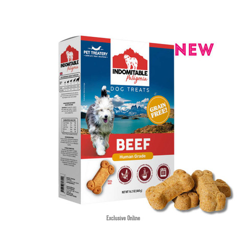 The Granville Island Pet Treatery Everyday Biscuits Indomitable Patagonia Biscuits cuits au four sans céréales Indomitable pour chiens 460 g – Saveur Bœuf, véganes, qualité humaine