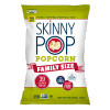 An 8 ounce bag of SkinnyPop Popcorn