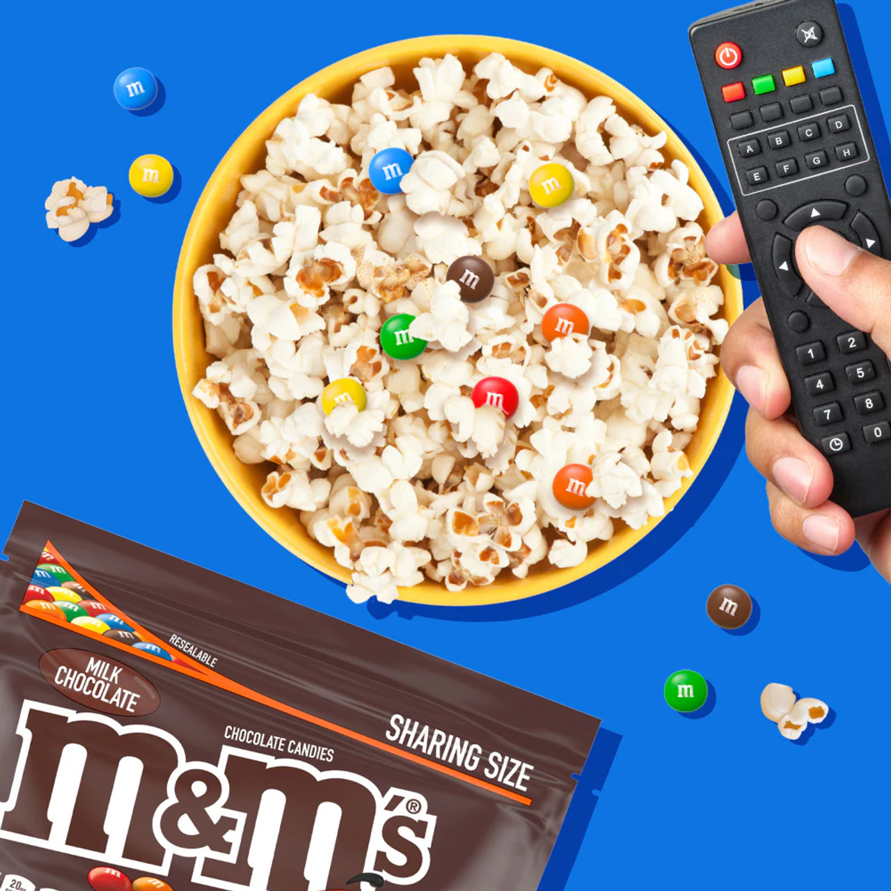 M&M'S Milk Chocolate Popcorn Crisp Rice Center Halloween Candy