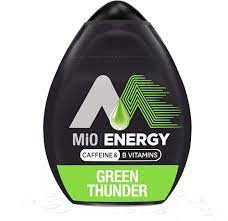 A 1.62 fluid ounce bottle of Mio Liquid Water Enhancer Green Thunder