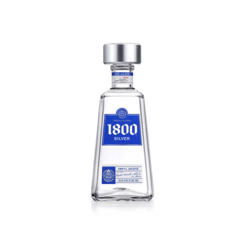 A bottle of 1800 Silver Tequila