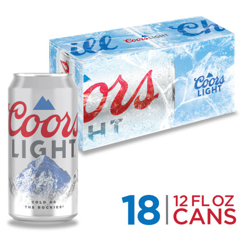 Coors Light Beer | 18 cans, 12 fl oz
