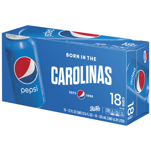 Pepsi Cola Soda | 18 cans, 12 fl oz