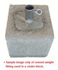 1-1/2" Cement Weight Fitting in a block