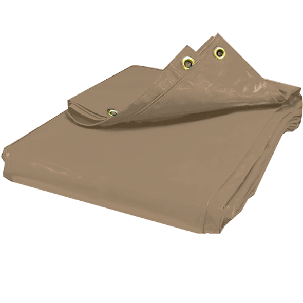 05' X 07' Tan / Desert Vinyl Tarp (Actual Size 4'6" x 6'6")