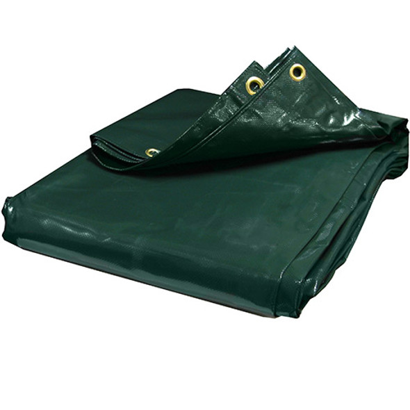 07' x 20' Green Vinyl Tarp (Actual Size 6'6" x 19'6")