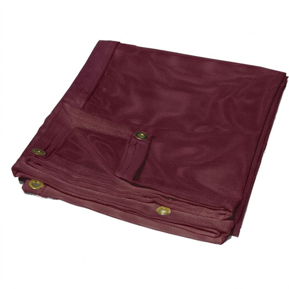 10' x 16' Burgundy Vinyl Mesh Tarp 10 OZ