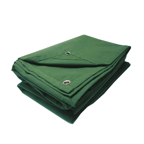 12x14 Olive Drab Canvas Tarp – 16 Oz Extra Heavy Duty, Water Resistant, Made In USA