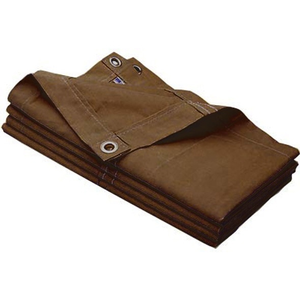 12' x 12' Brown Canvas Tarp