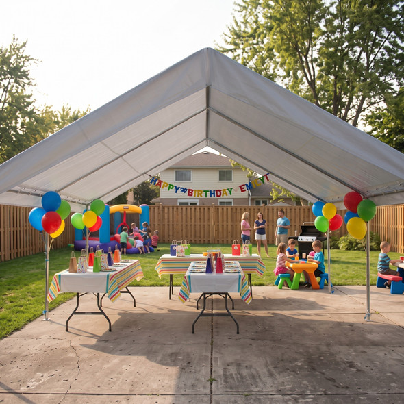 20' x 20' Valance Canopy Top Cover (Fits 18' x 20' Frames)