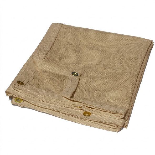 20' x 30' Tan Vinyl Mesh Tarp 10 OZ