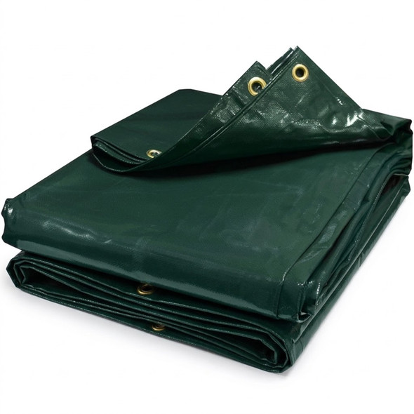 20' x 24' Green Vinyl Tarp (Actual Size 19'6" x 23'6")