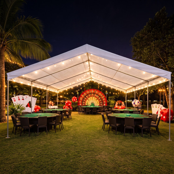 30' x 30' Valance Canopy Top Cover (Fits 28' x 30' Frames)