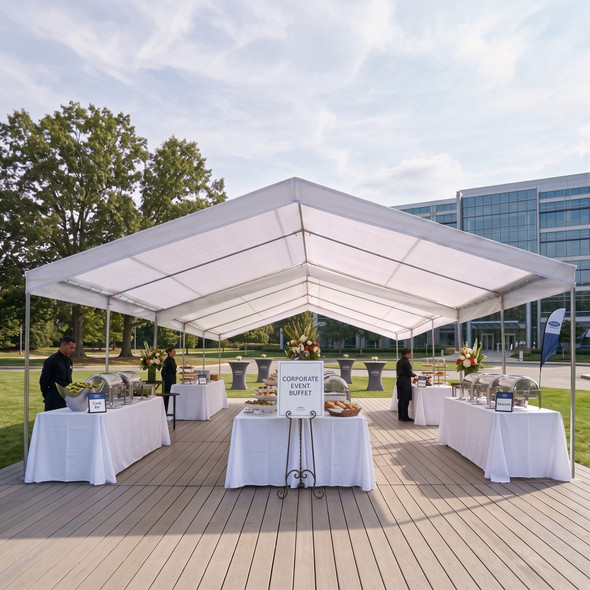 28' x 50' 2-3/8" Valance Canopy Tent
