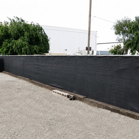 6' X 50' Black Fence Screen Mesh Tarp
