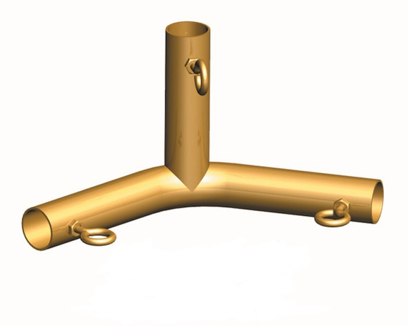 1 7/8" High Peak Corner/ End - Gold