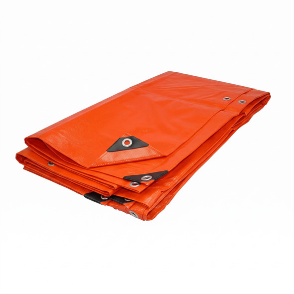 15' X 15' Heavy Duty Premium Orange Poly Tarp(14'6"x14'6")