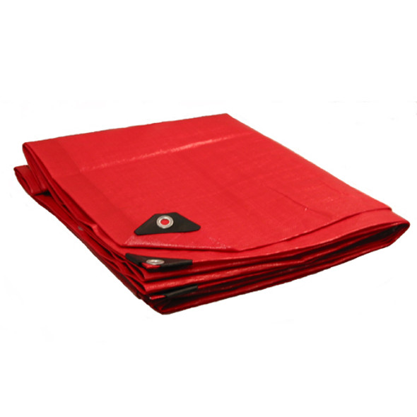 12' X 24' Heavy Duty Premium Red Poly Tarp(11'6"x23'6")