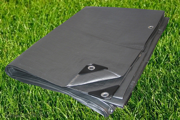 06' X 08' Super Heavy-Duty Tarp Silver/Silver(5'6" X 7'6")