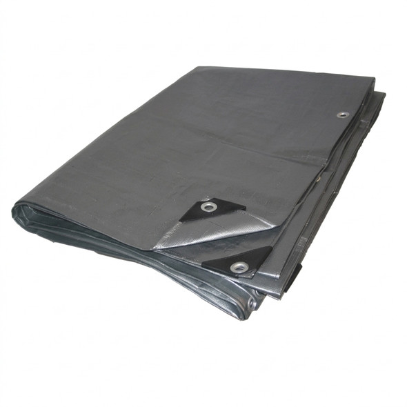 8' X 30' Heavy Duty Premium Silver Poly Tarp(7'6"x29'6")